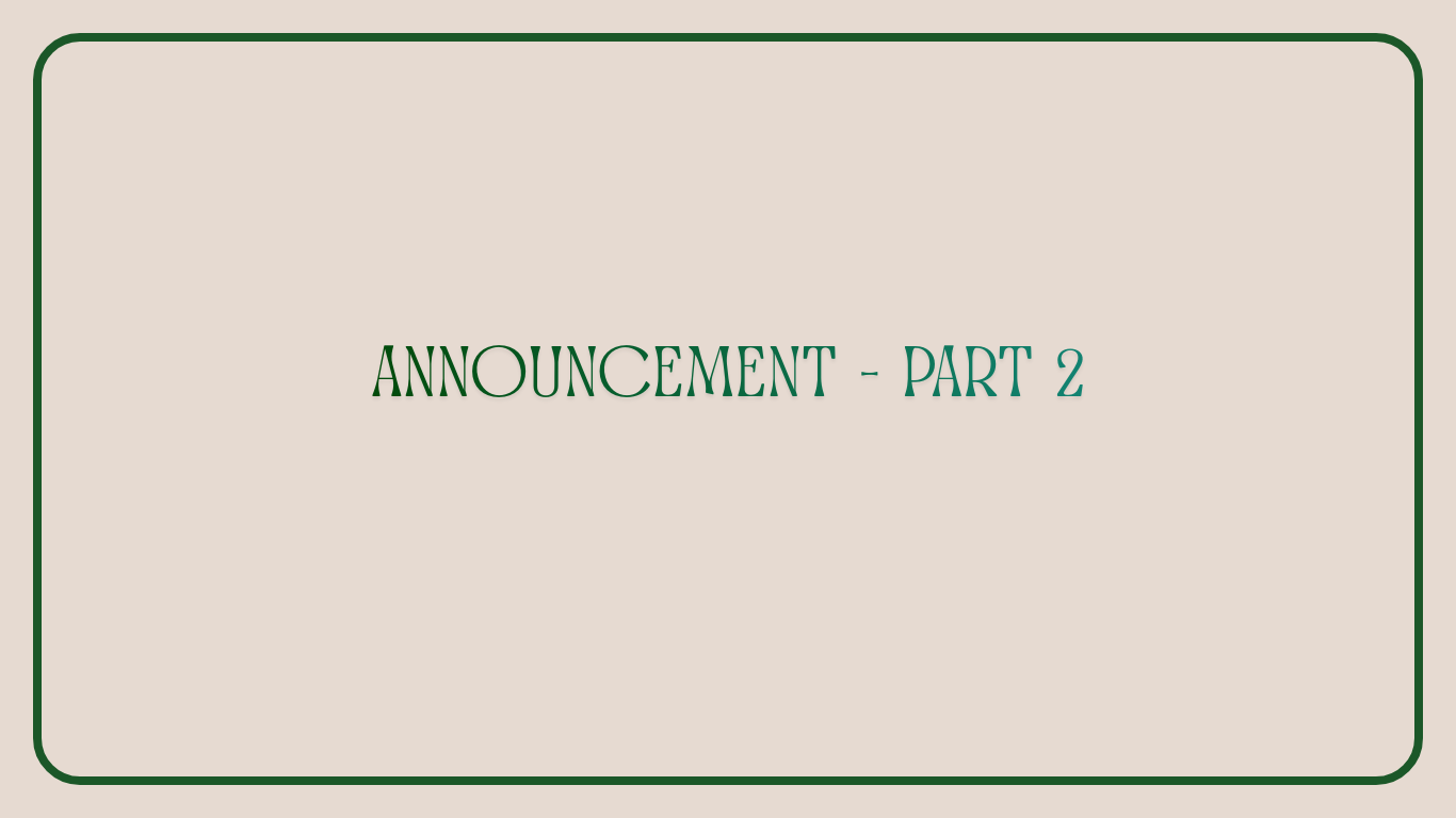The Announcement – 2